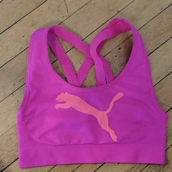 pink puma sports bra